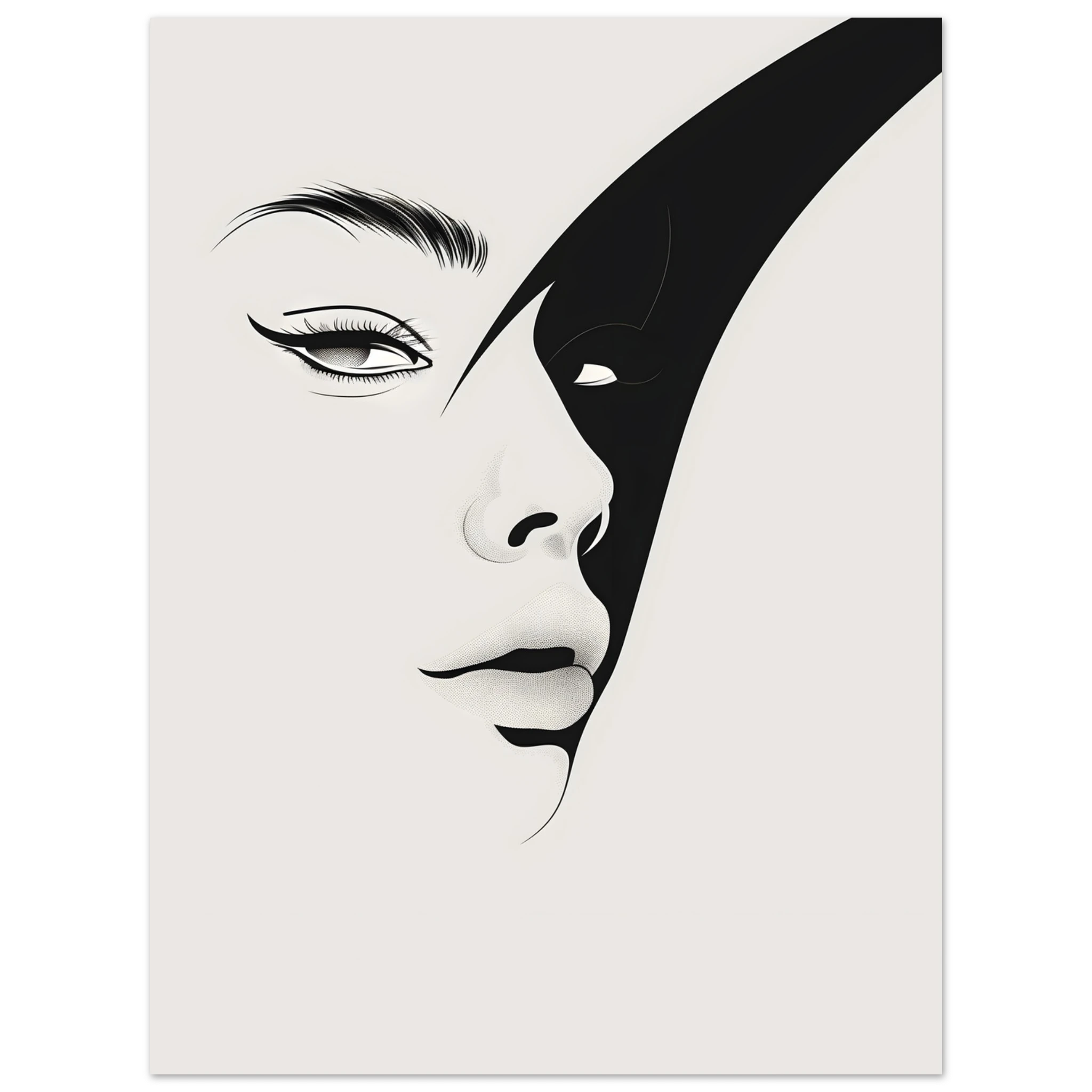 Hochwertiger Kunstdruck Frauen Porträt, zeitlose Fotografie als Poster für moderne Wohnkonzepte. Jetzt günstig online sichern!