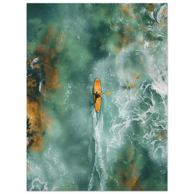 Wandbild SUP Board Vogelperspektive als Poster ohne Rahmen.